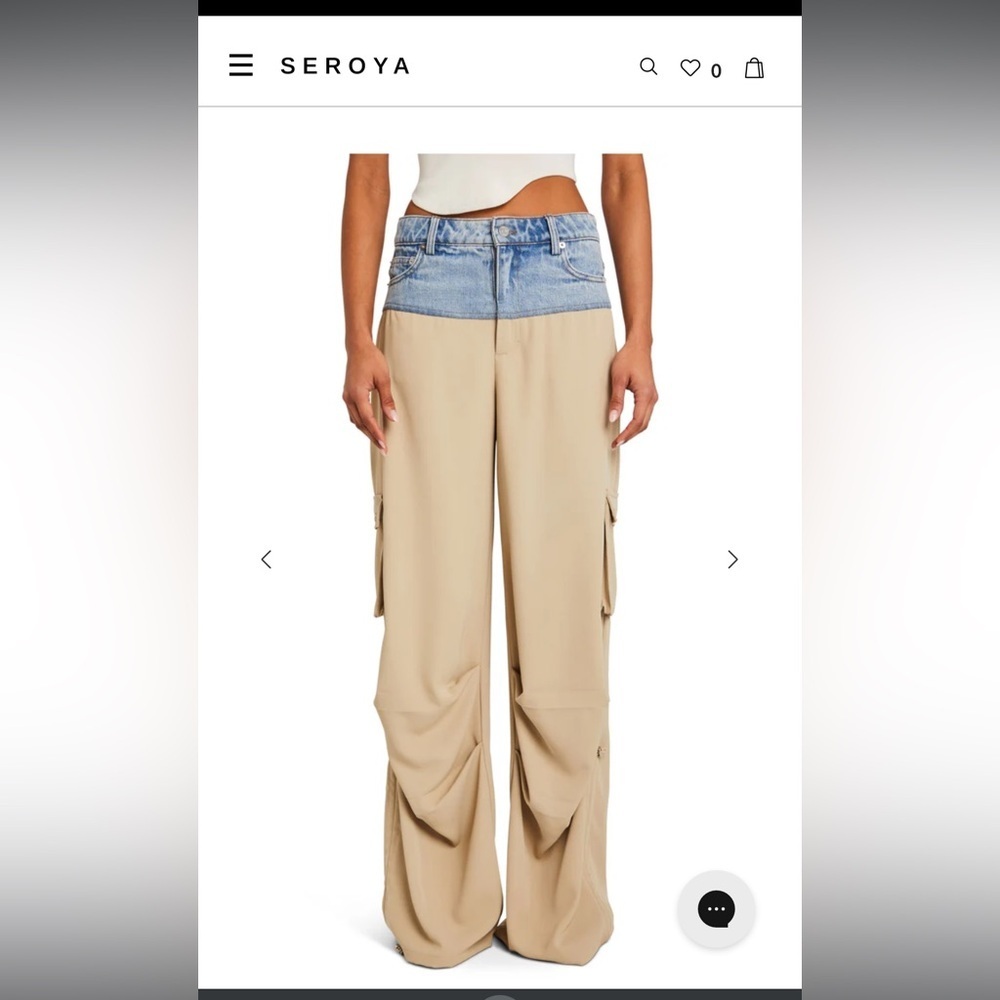 Ser.o.ya harlow  cargo pants in oxford coastline sz 25